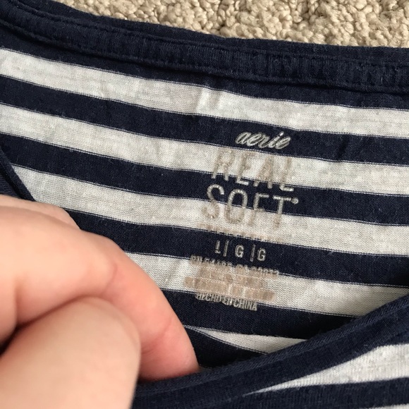 stripped white and blue tee - Picture 2 of 2